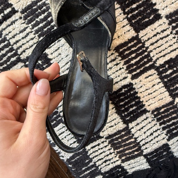 YSL Black Velvet Platform Heels 37 - Picture 12 of 12